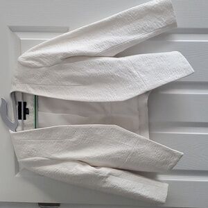 Metaphor White Textured Blazer